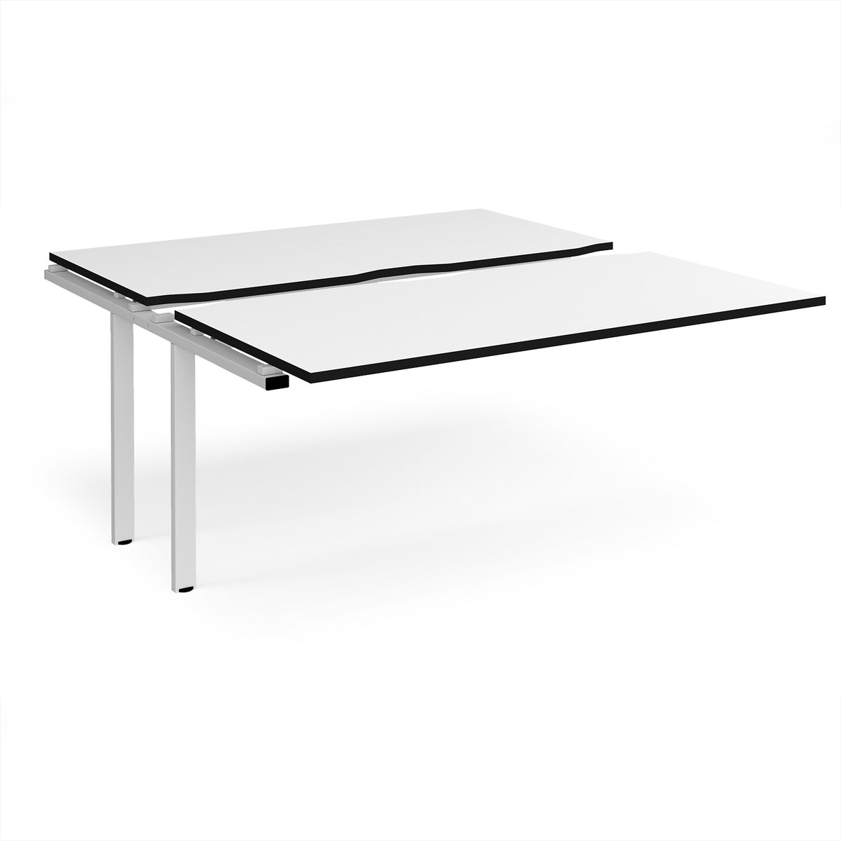 Adapt sliding top add on unit single 1600mm x 1600mm - white frame, White Top, black edge - view 1