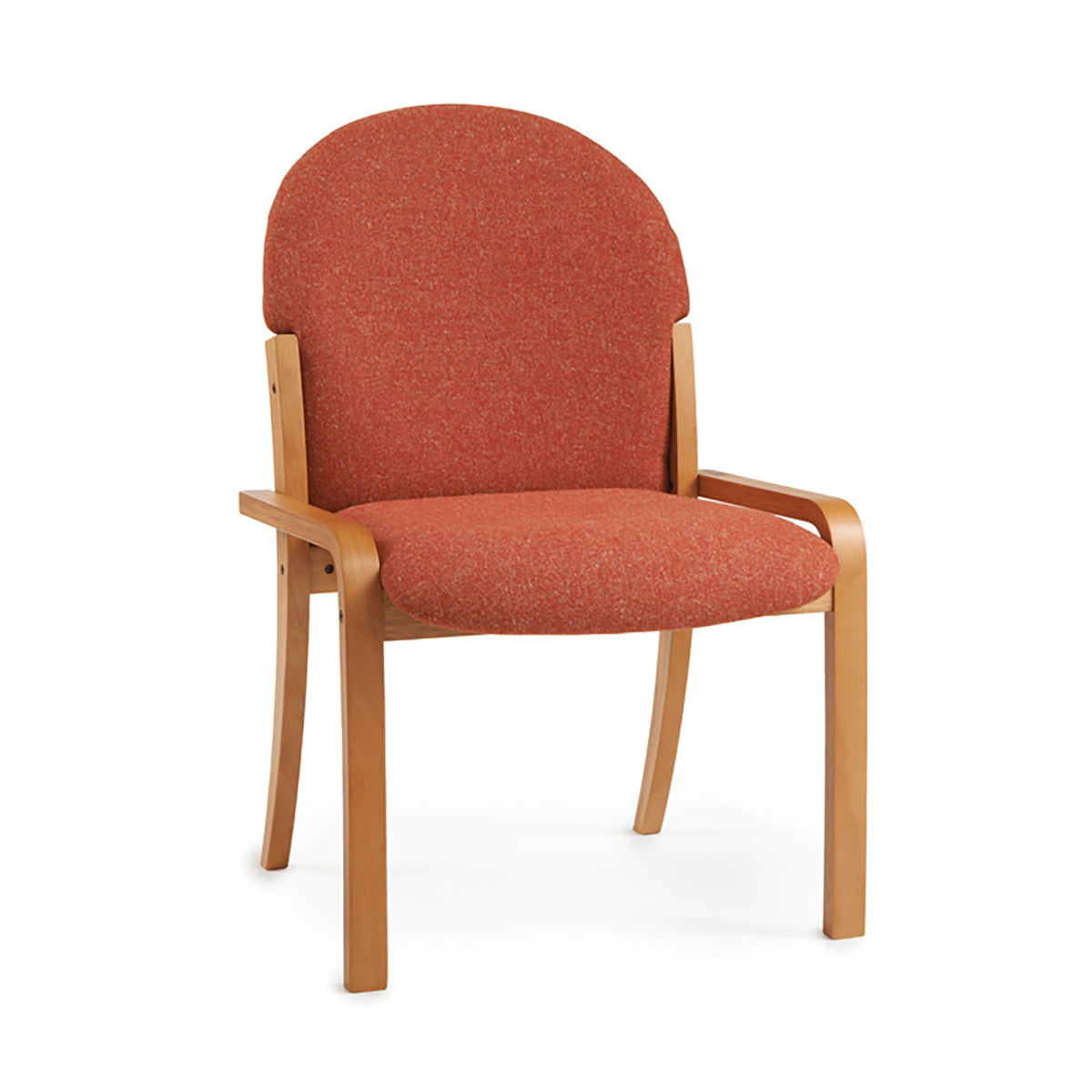 Tamar wooden frame conference chair with no arms - made to order - view 4