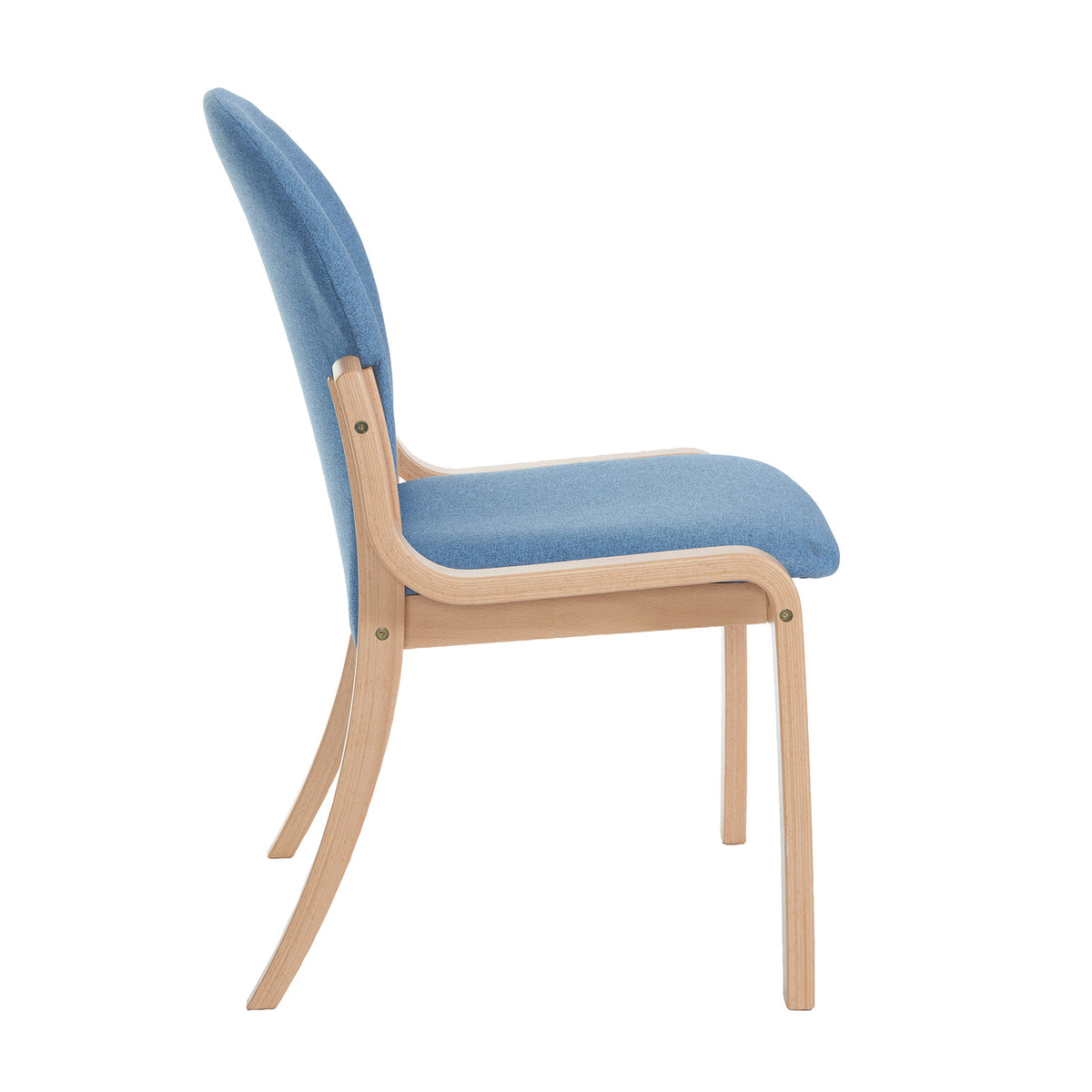 Tamar wooden frame conference chair with no arms - made to order - view 3