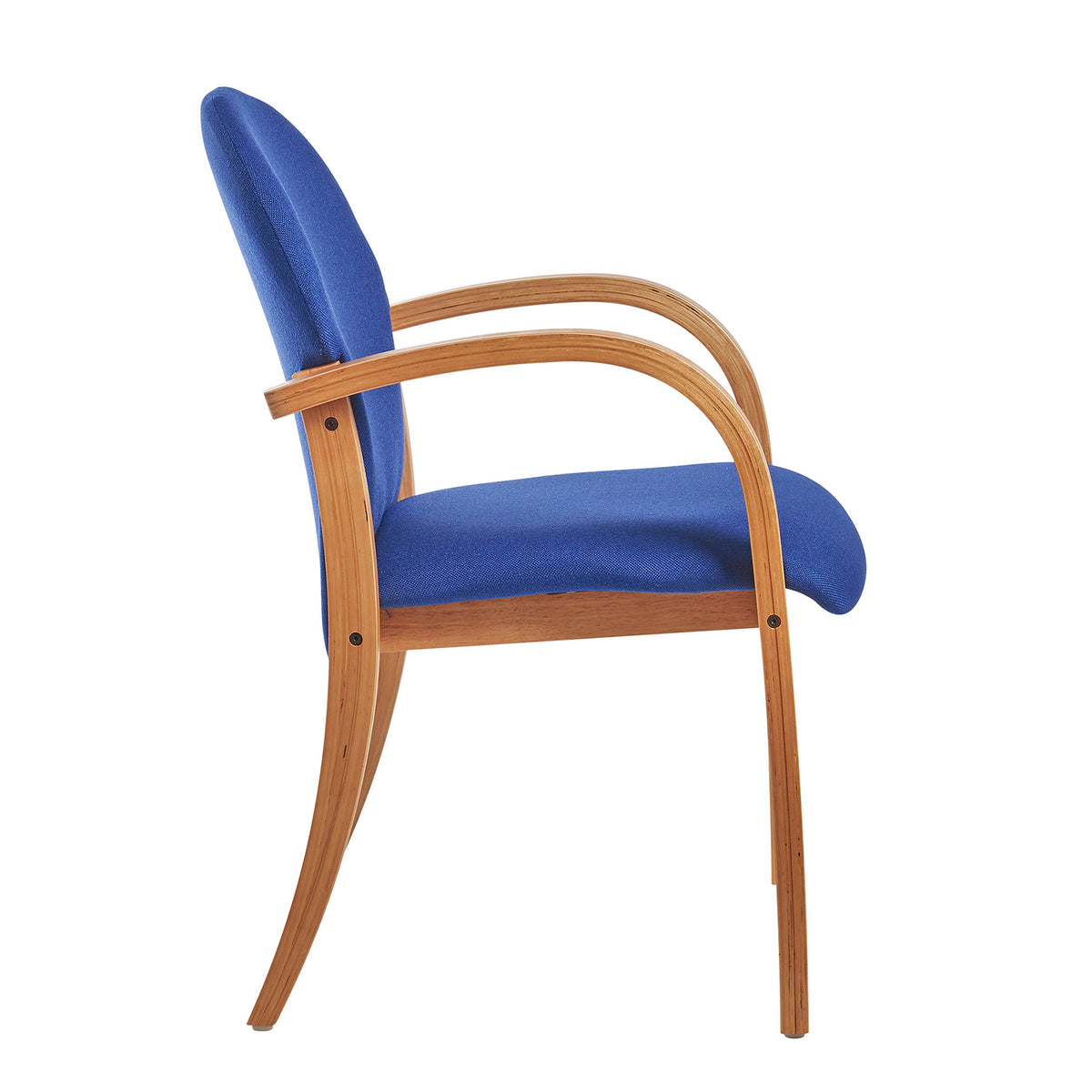 Tamar wooden frame conference chair with double arms - made to order - view 3