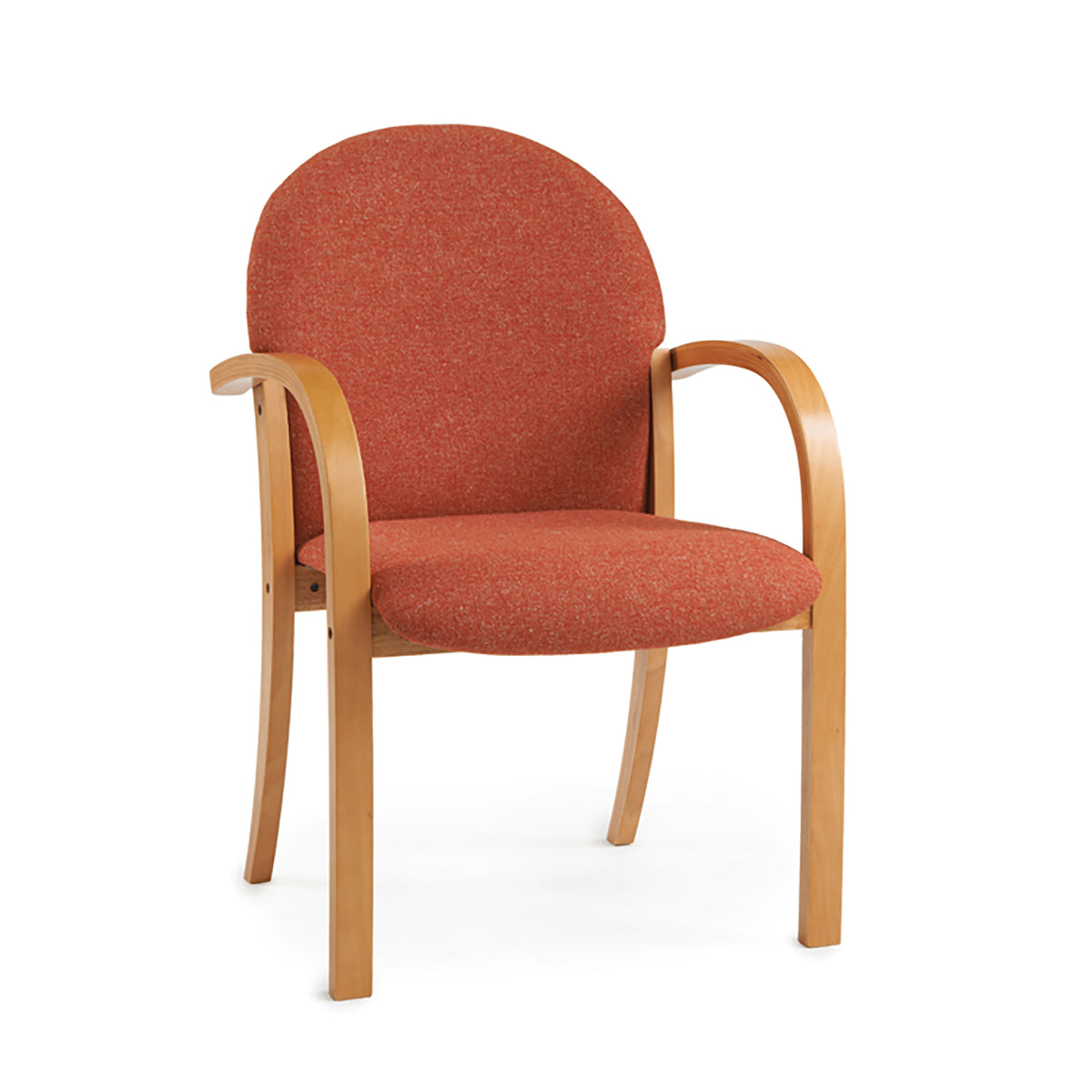 Tamar wooden frame conference chair with double arms - made to order - view 1
