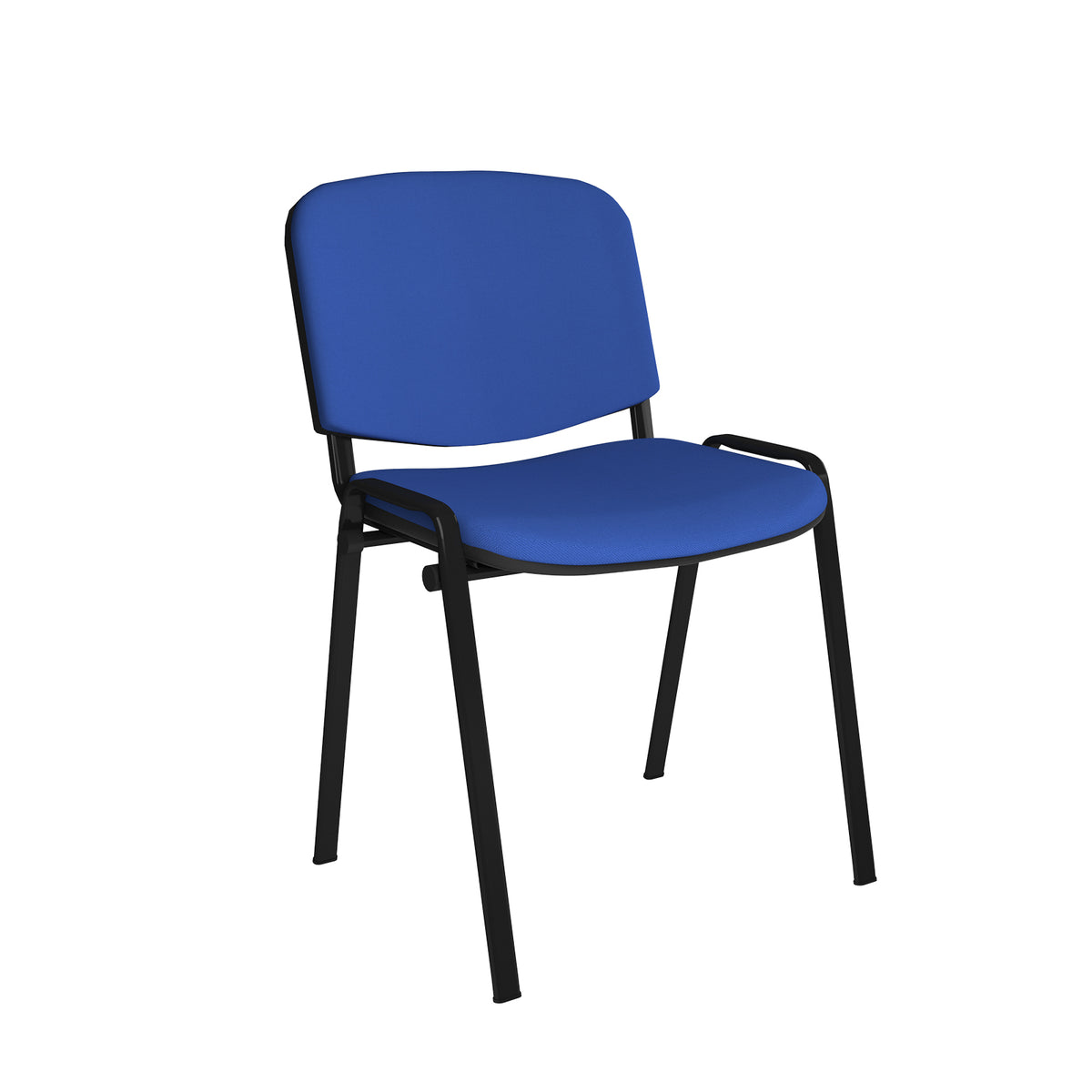 Taurus meeting room chair with black frame and no arms - blue - view 1