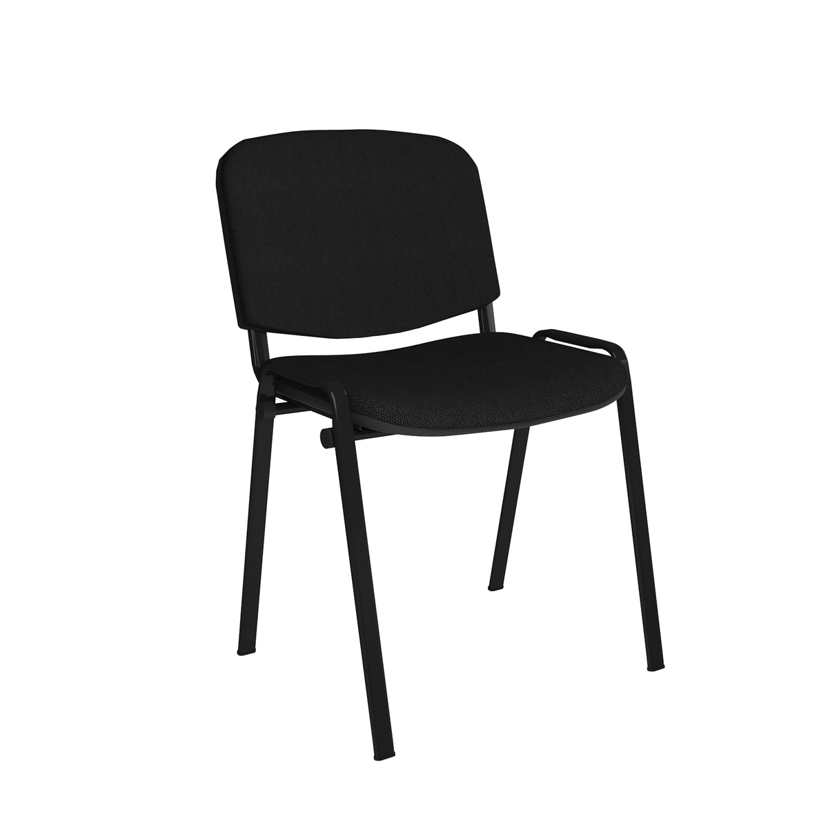 Taurus meeting room chair with black frame and no arms - black - view 1