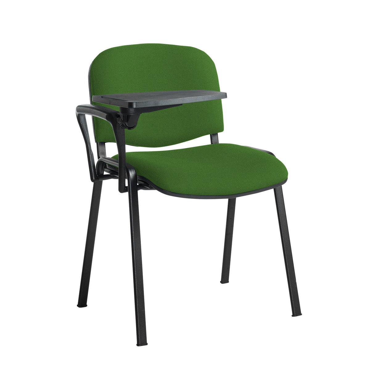 Taurus meeting room chair with black frame and writing tablet - made to order - view 1
