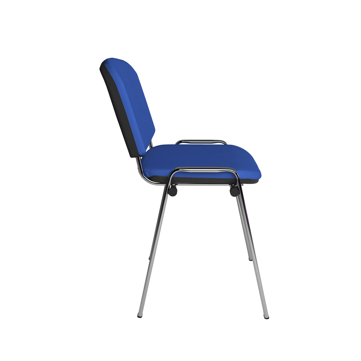 Taurus meeting room stackable chair with chrome frame and no arms - blue - view 2