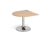 Trumpet base radial extension table 1000mm x 1000mm - chrome base, Beech top - view 1