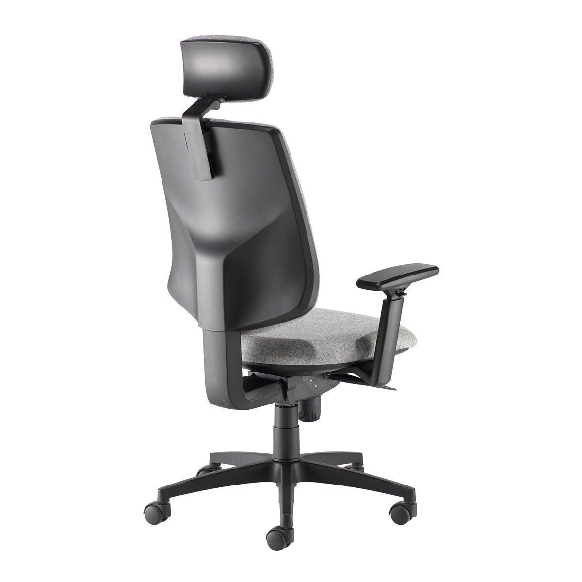 Tegan fabric asynchro operator chair with headrest and 3D arms - made to order - view 3