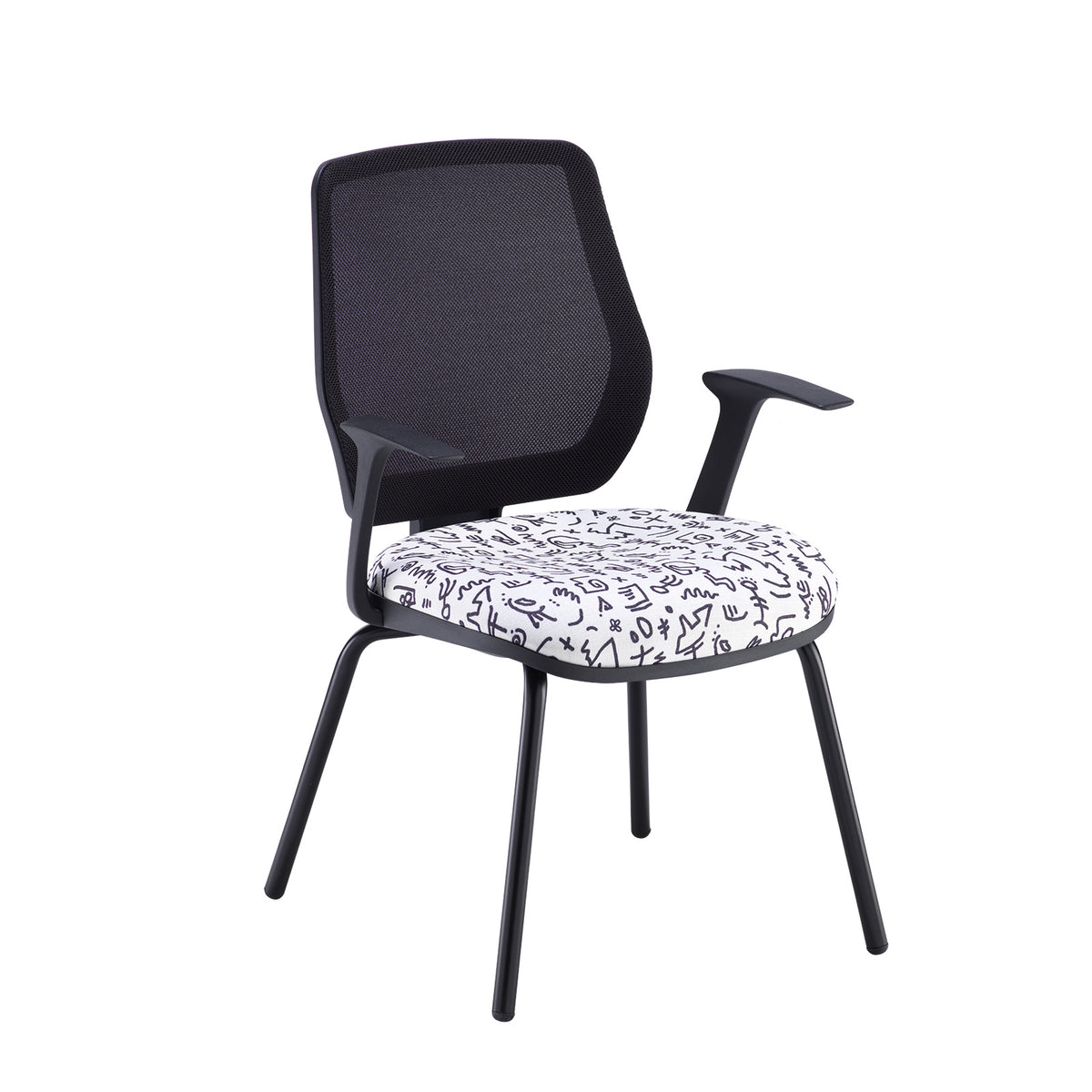 Tegan mesh back 4 leg frame meeting chair - made to order - view 1