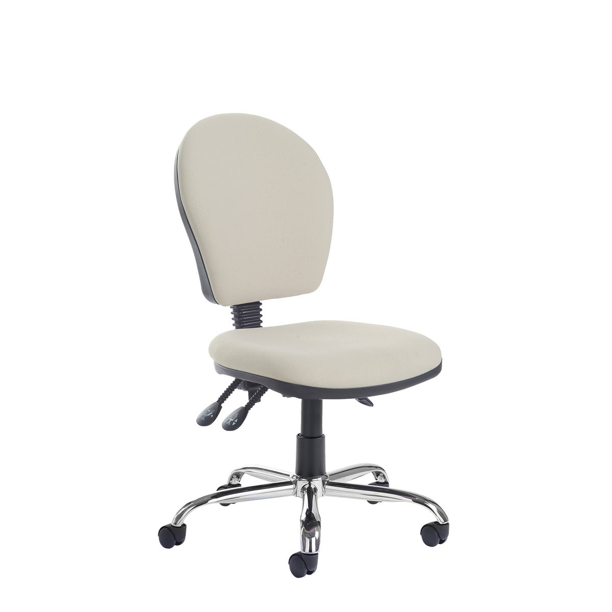 Altino High fabric back PCB operator chair with no arms and chrome base - made to order - view 1