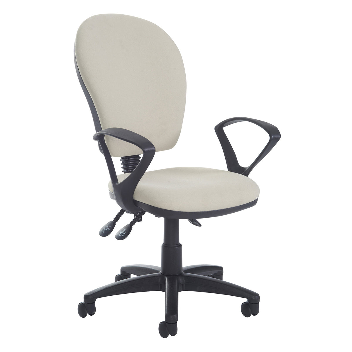Altino High fabric back PCB operator chair with fixed arms - made to order - view 1