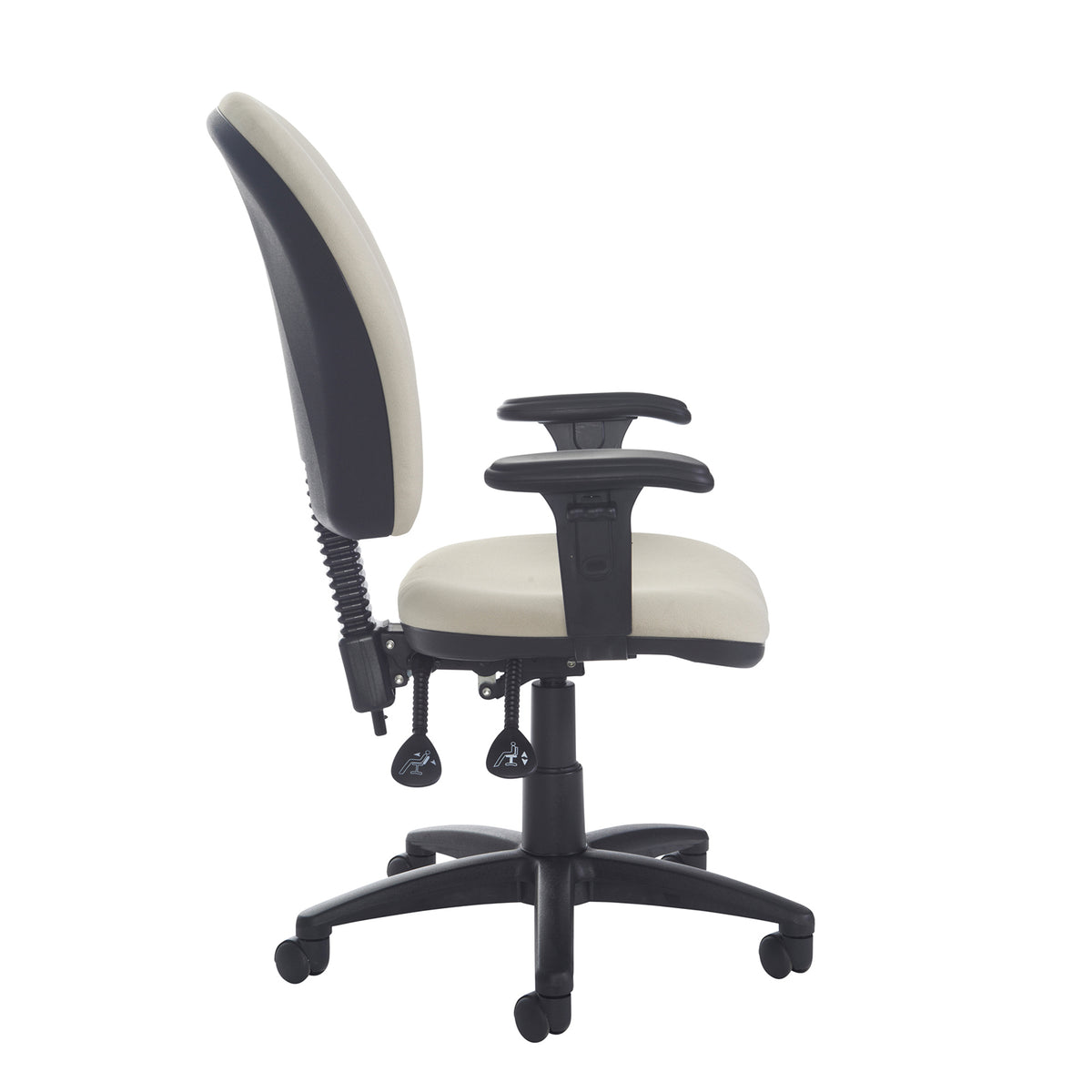 Altino High fabric back PCB operator chair with adjustable arms - made to order - view 2