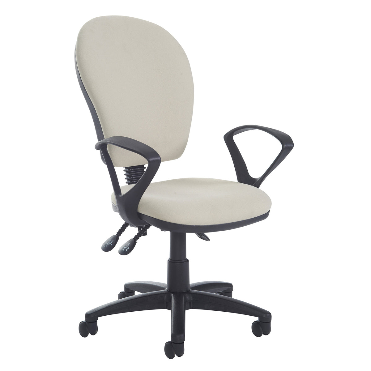 Altino High fabric back asynchro operator chair with fixed arms - made to order - view 1