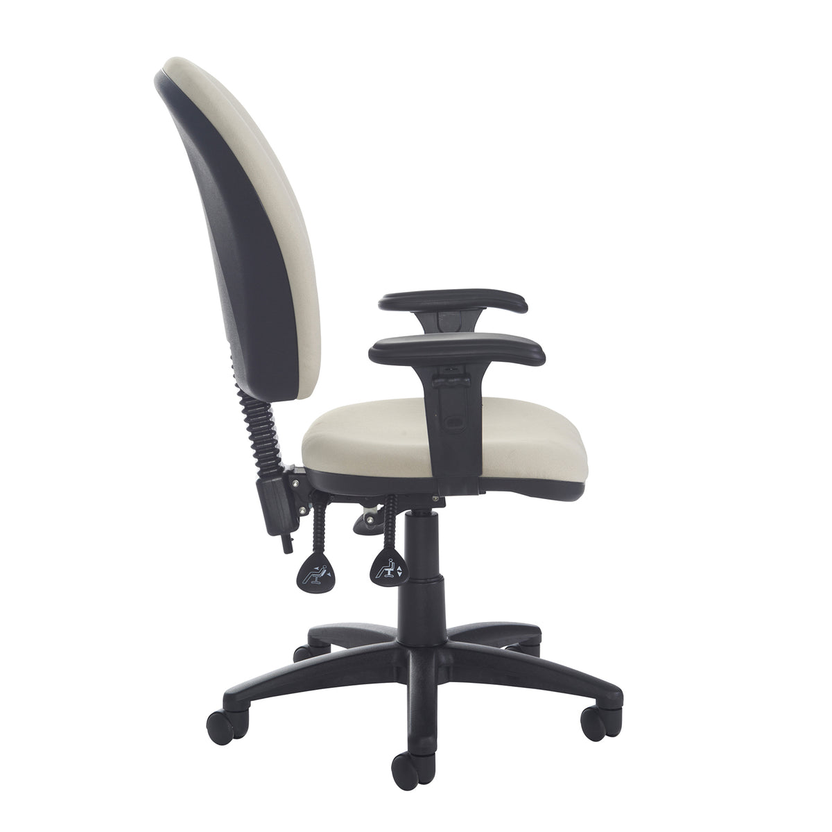 Altino High fabric back asynchro operator chair with adjustable arms - made to order - view 2