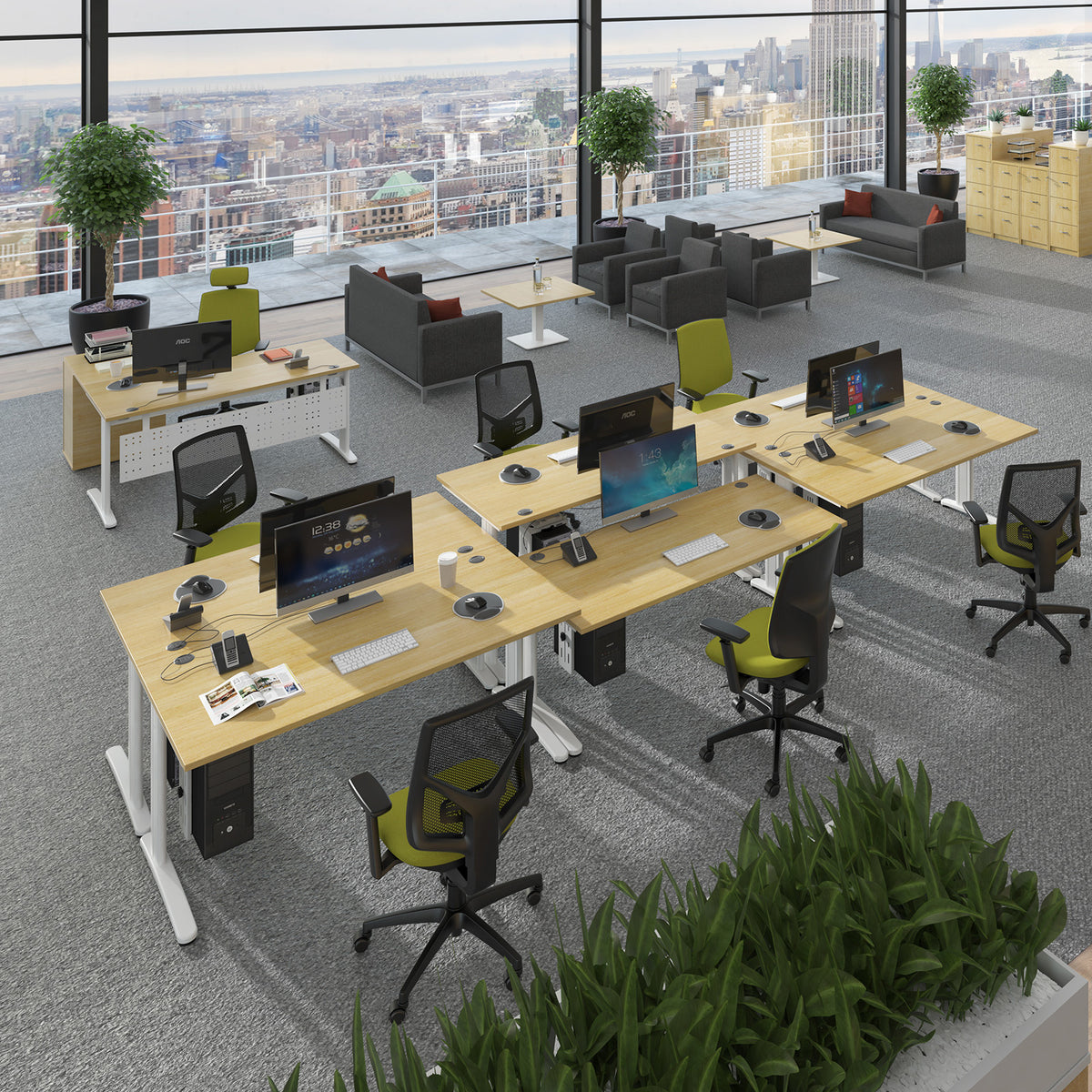 Tegan mesh back asynchro operator chair with no arms - made to order - view 4