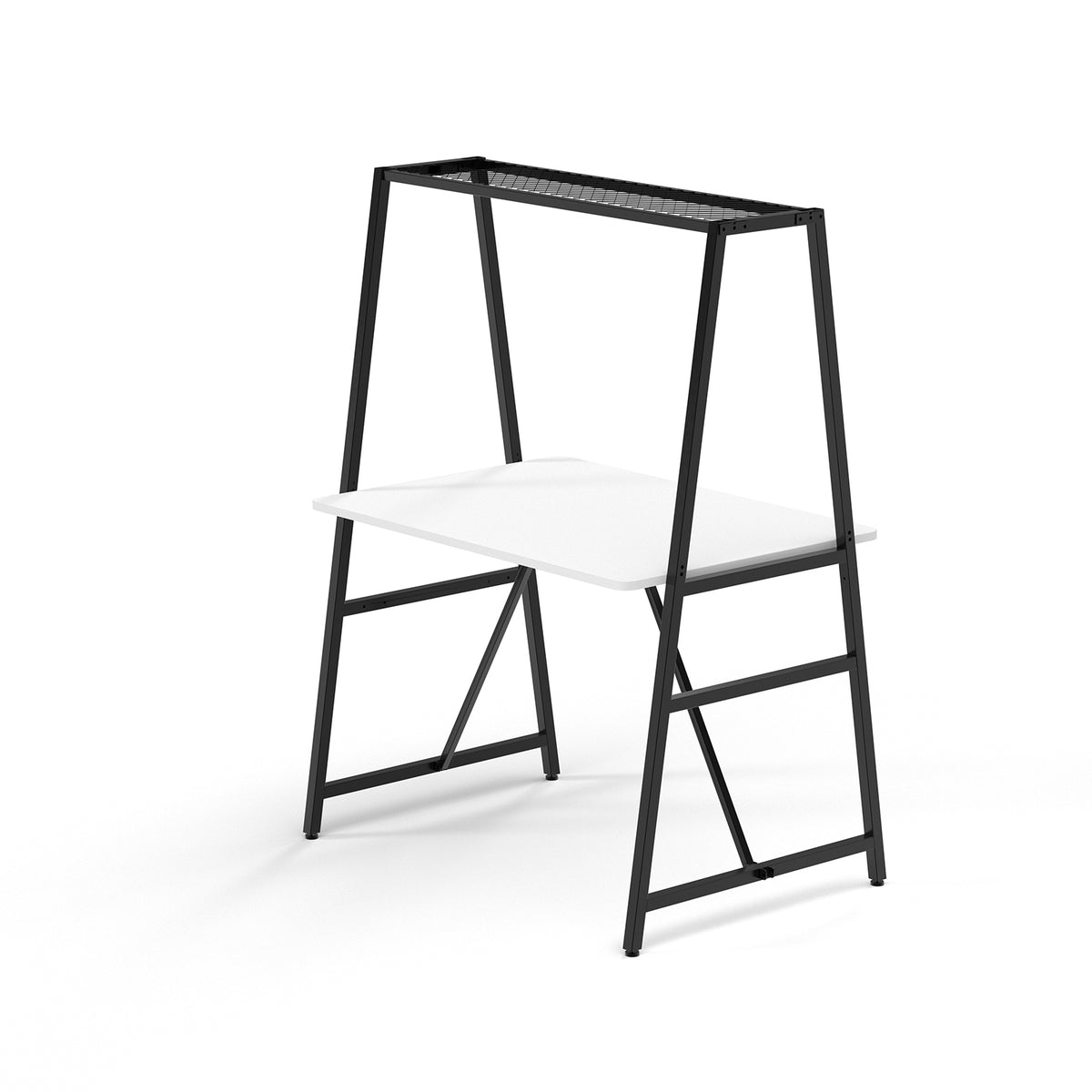 Trellis modular worktable 1400 wide starter unit in white - view 1