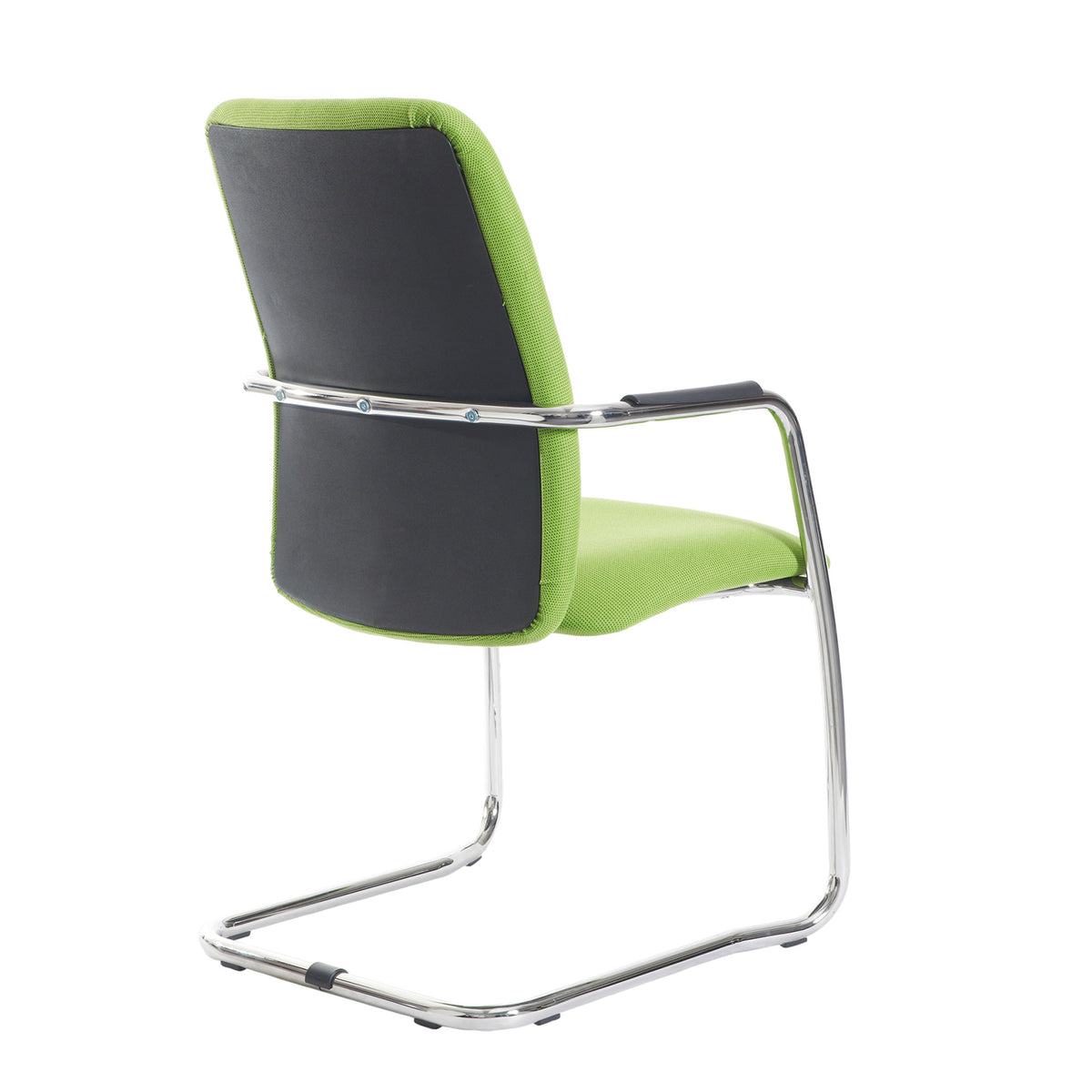 Tuba chrome cantilever frame conference chair with fully upholstered back - made to order - view 2