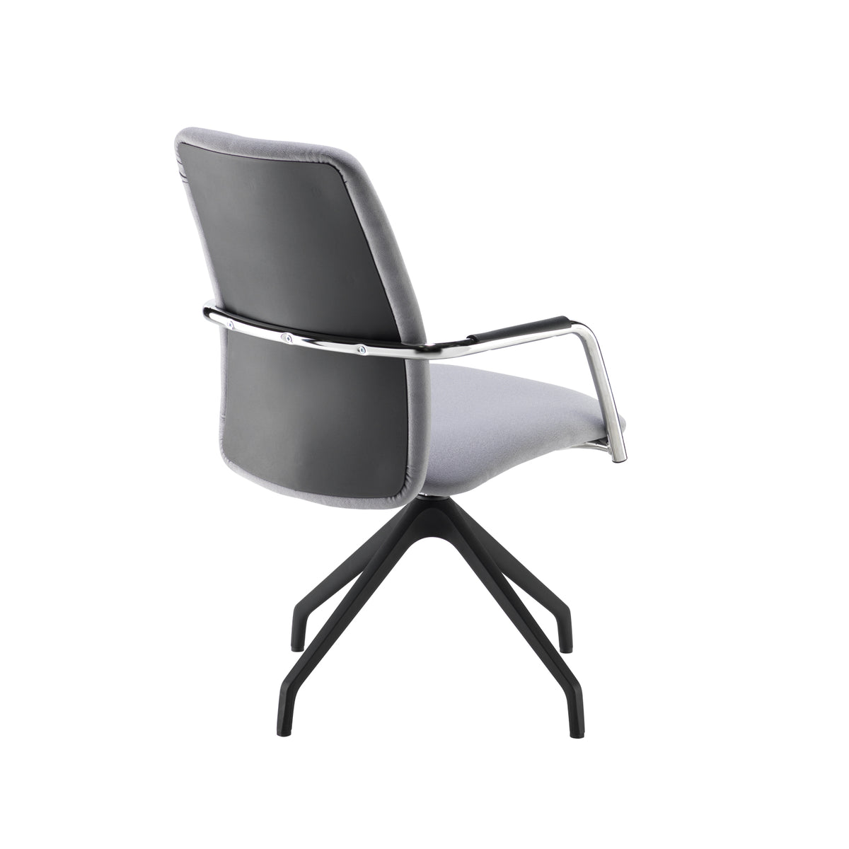 Tuba black pyramid base frame conference chair with fully upholstered back - made to order - view 3