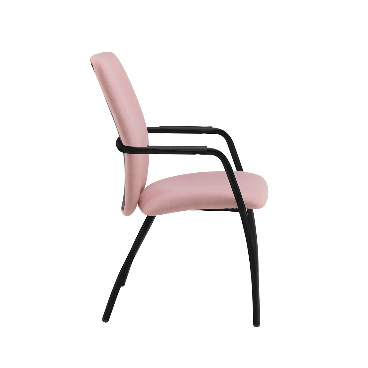 Tuba black 4 leg frame conference chair with fully upholstered back - made to order - view 3