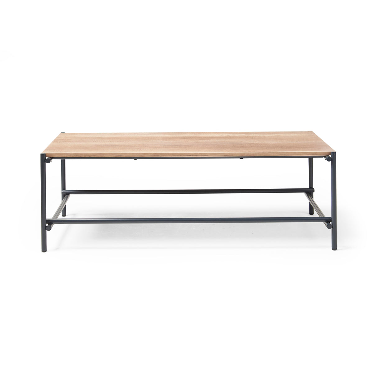 Turin rectangular coffee table with anthracite steel frame and Alaska top - view 2
