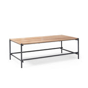 Turin rectangular coffee table with anthracite steel frame and Alaska top - view 1