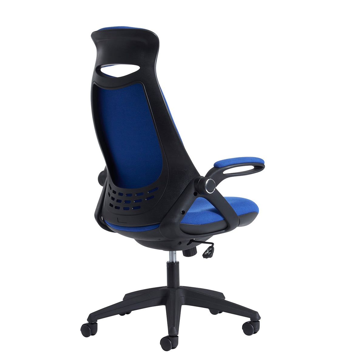 Tuscan high back fabric managers chair with head support - blue - view 2