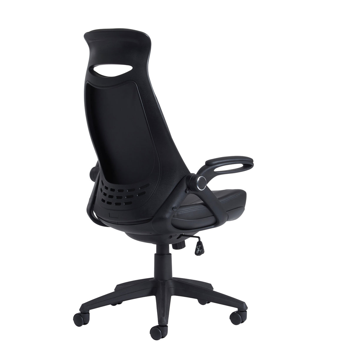 Tuscan high back managers chair with head support - black faux leather - view 2