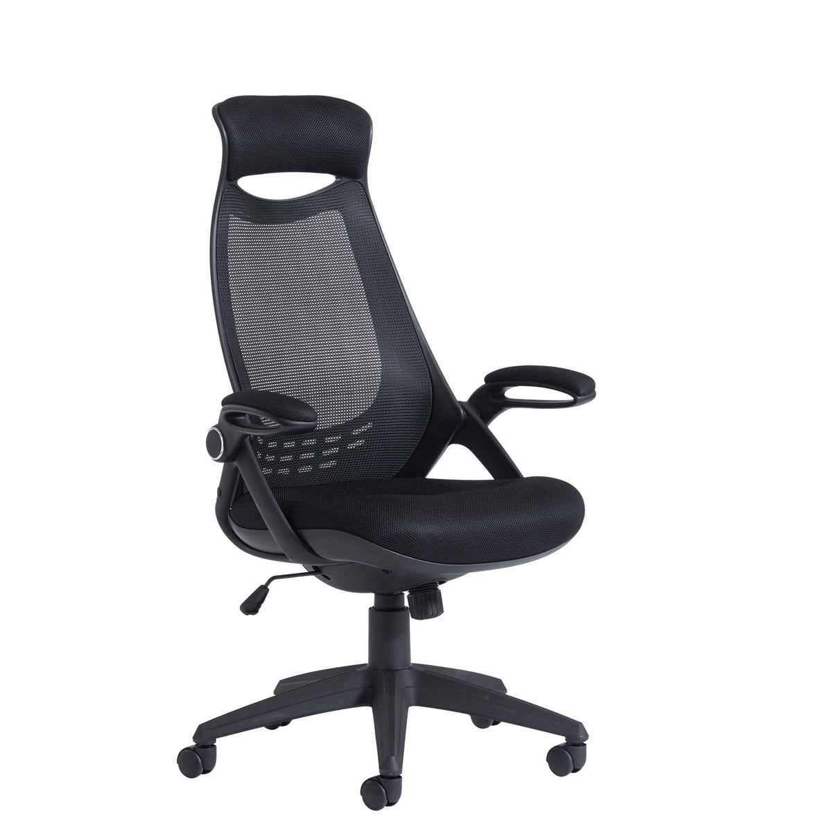 Tuscan mesh high back chair with head support - black - view 1