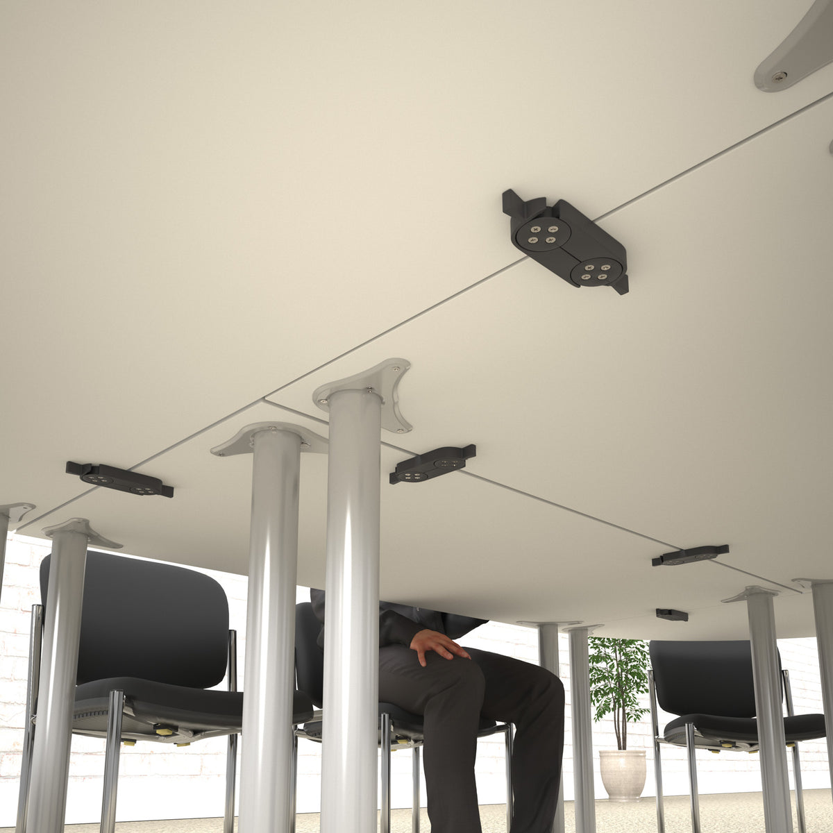 Meeting table linking device - black - view 4