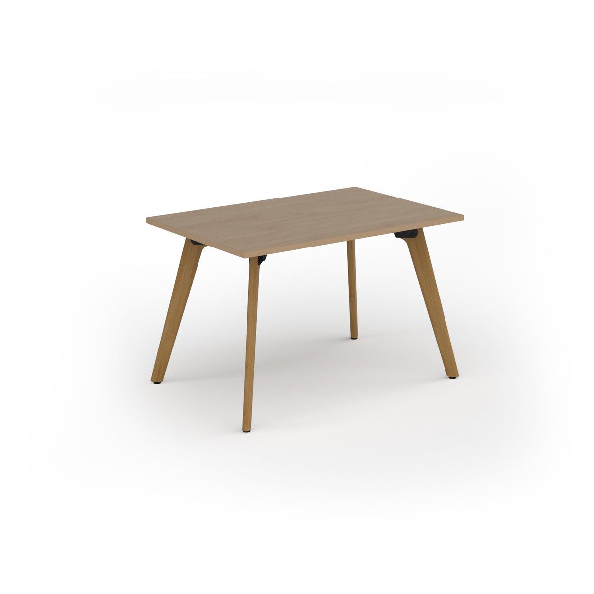 Unity dining table 1200w x 800d with 4x solid oak legs, top in Kendal oak - view 1