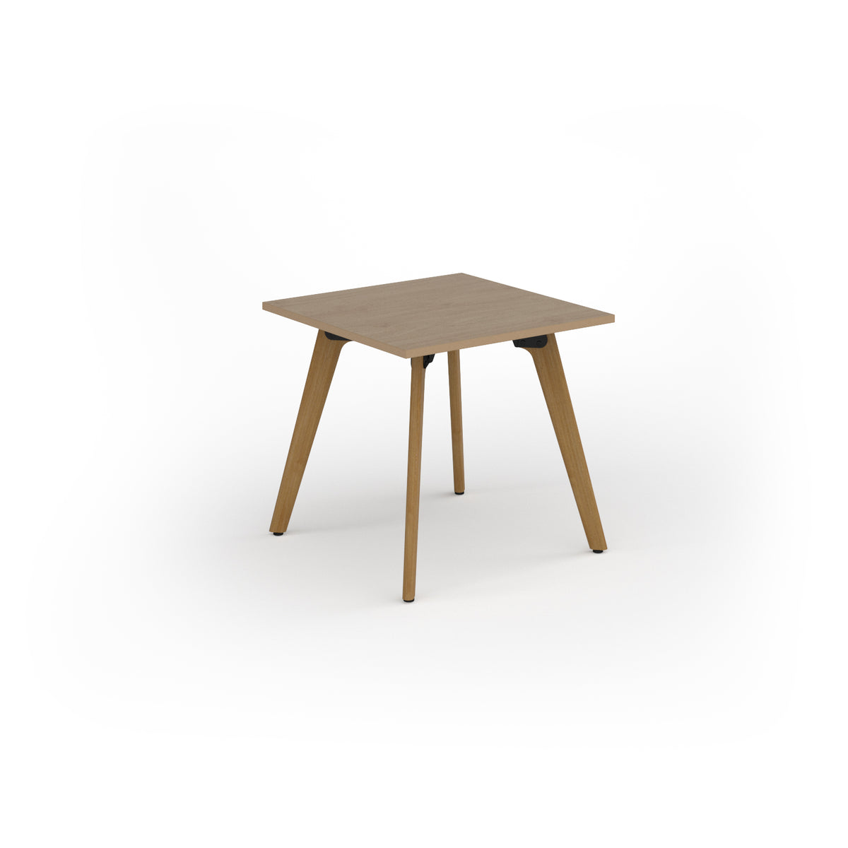 Unity dining table 800w x 800d with 4x solid oak legs, top in Kendal oak - view 1