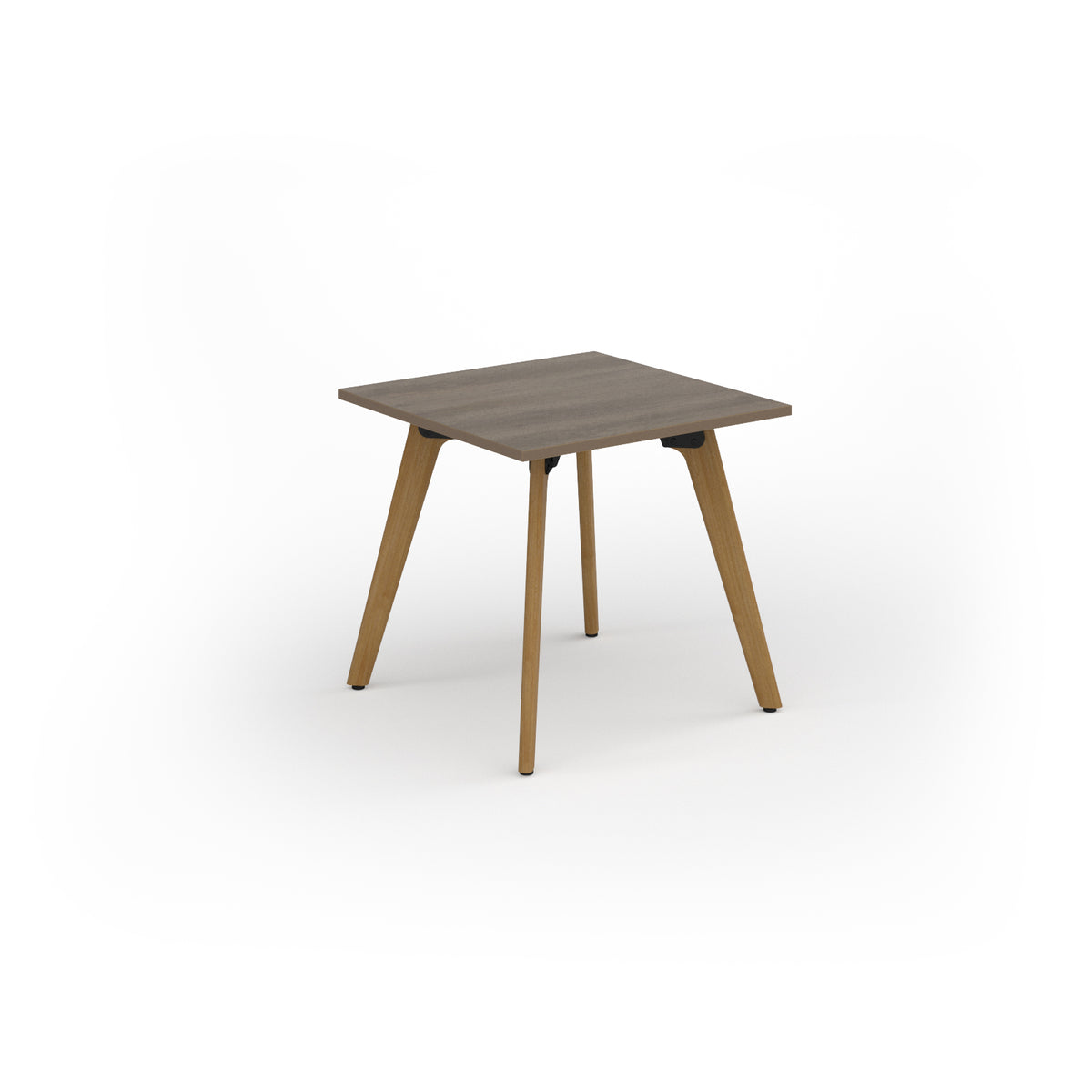 Unity dining table 800w x 800d with 4x solid oak legs, top in Nebraska oak - view 1