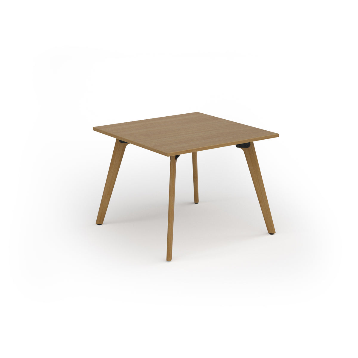 Unity worktable 1000w x 1000d with 4x solid oak legs, top in oak - view 1