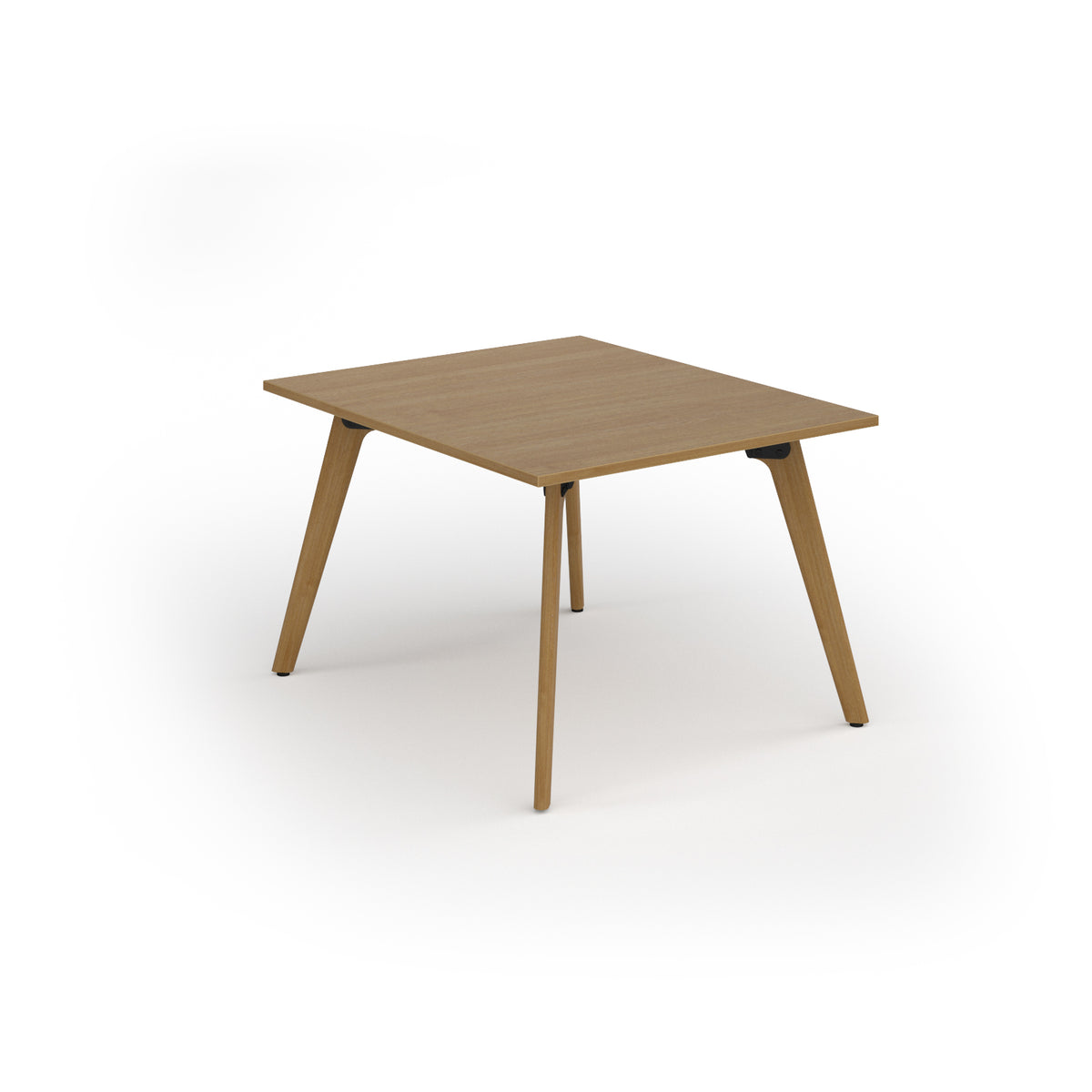 Unity worktable 1000w x 1200d with 4x solid oak legs, top in oak - view 1