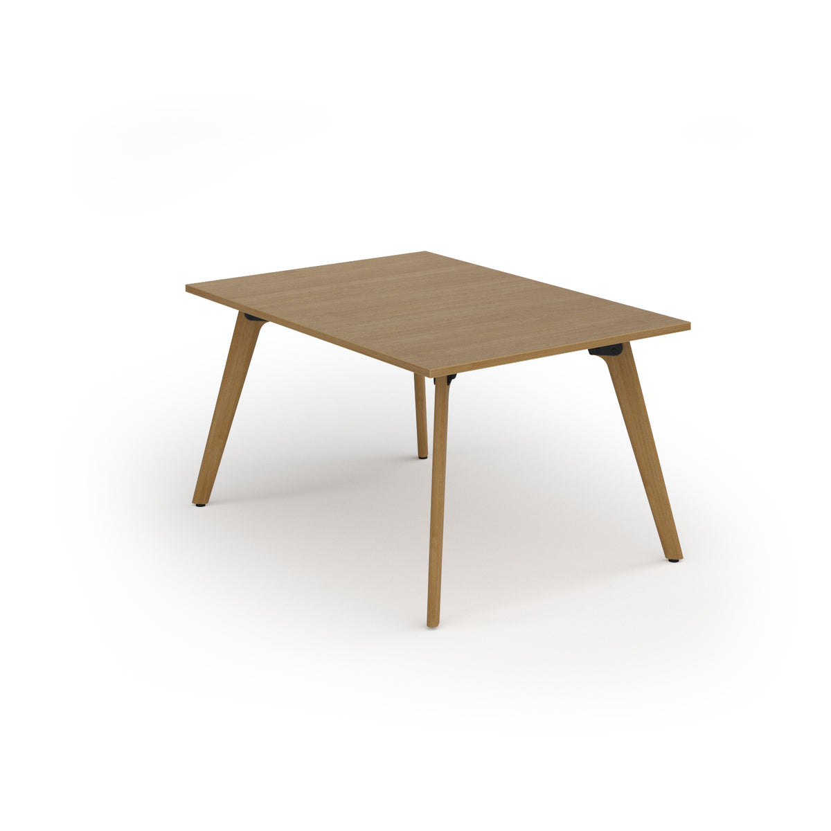 Unity worktable 1000w x 1400d with 4x solid oak legs, top in oak - view 1