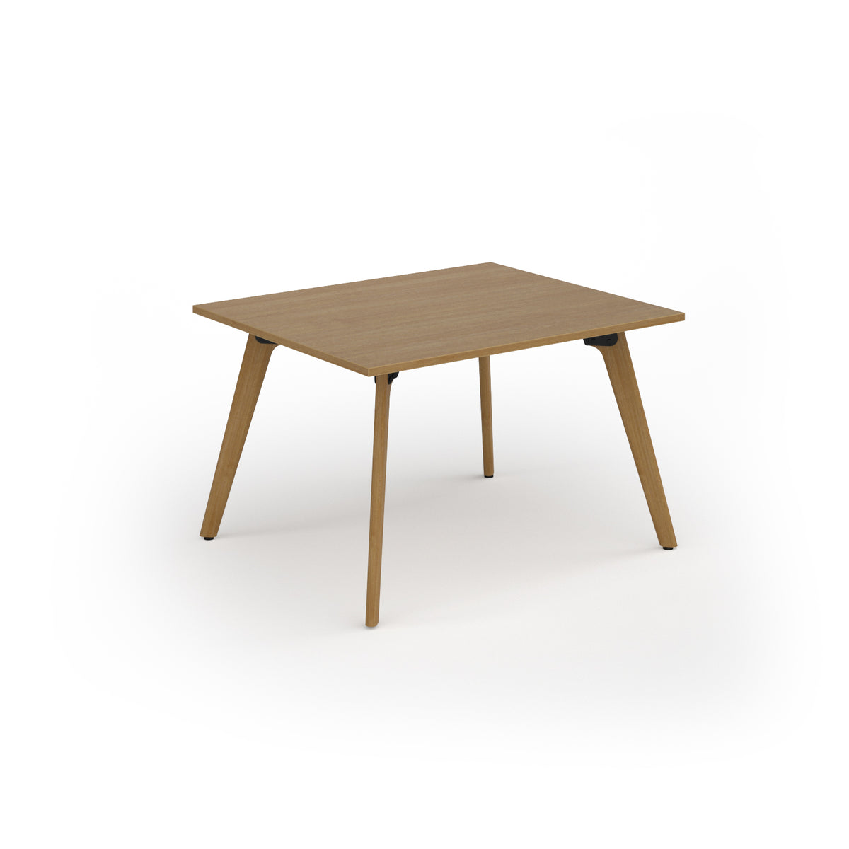 Unity worktable 1200w x 1000d with 4x solid oak legs, top in oak - view 1