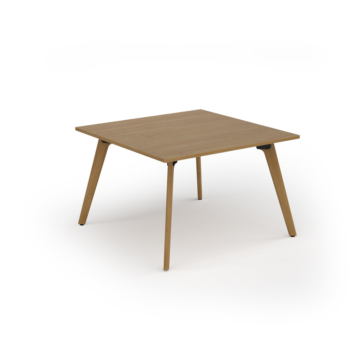 Unity worktable 1200w x 1200d with 4x solid oak legs, top in oak - view 1