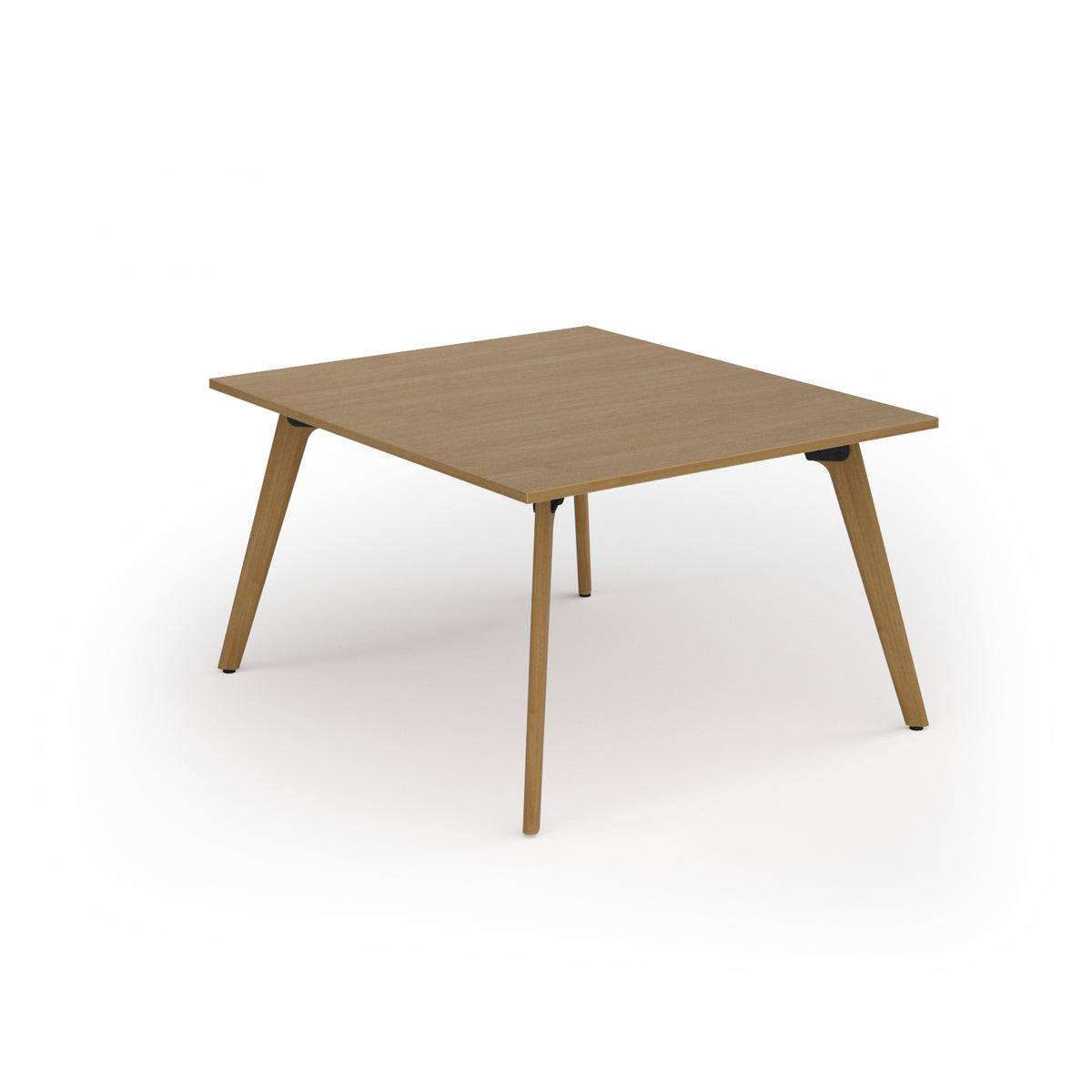 Unity worktable 1200w x 1400d with 4x solid oak legs, top in oak - view 1
