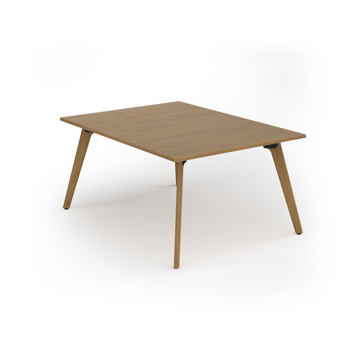 Unity worktable 1200w x 1600d with 4x solid oak legs, top in oak - view 1
