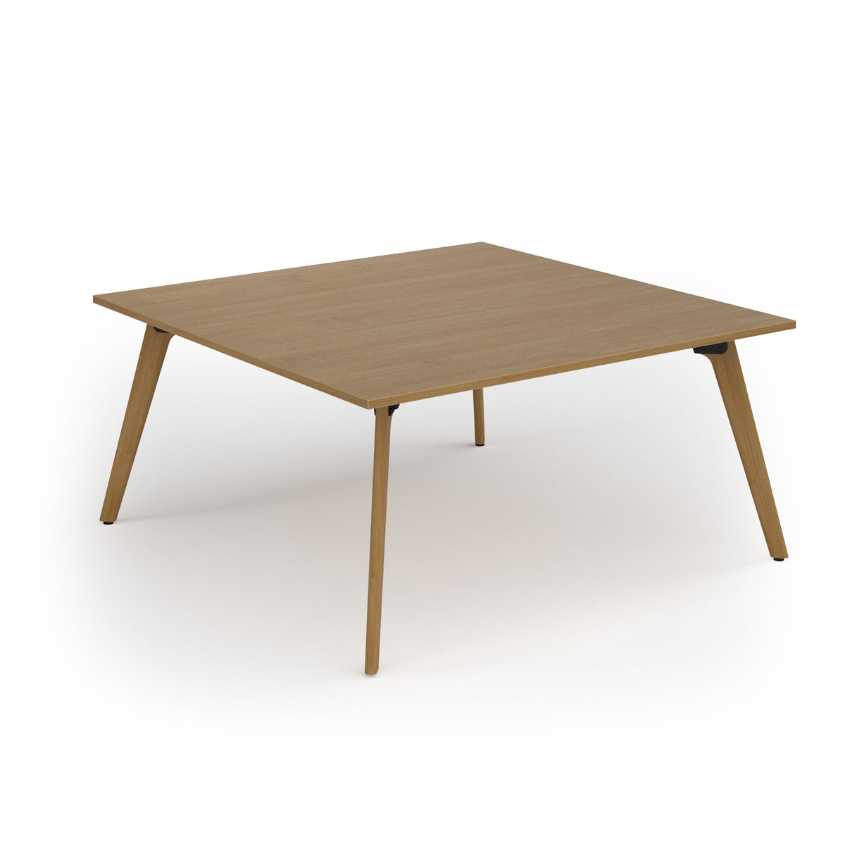 Unity worktable 1600w x 1600d with 4x solid oak legs, top in oak - view 1