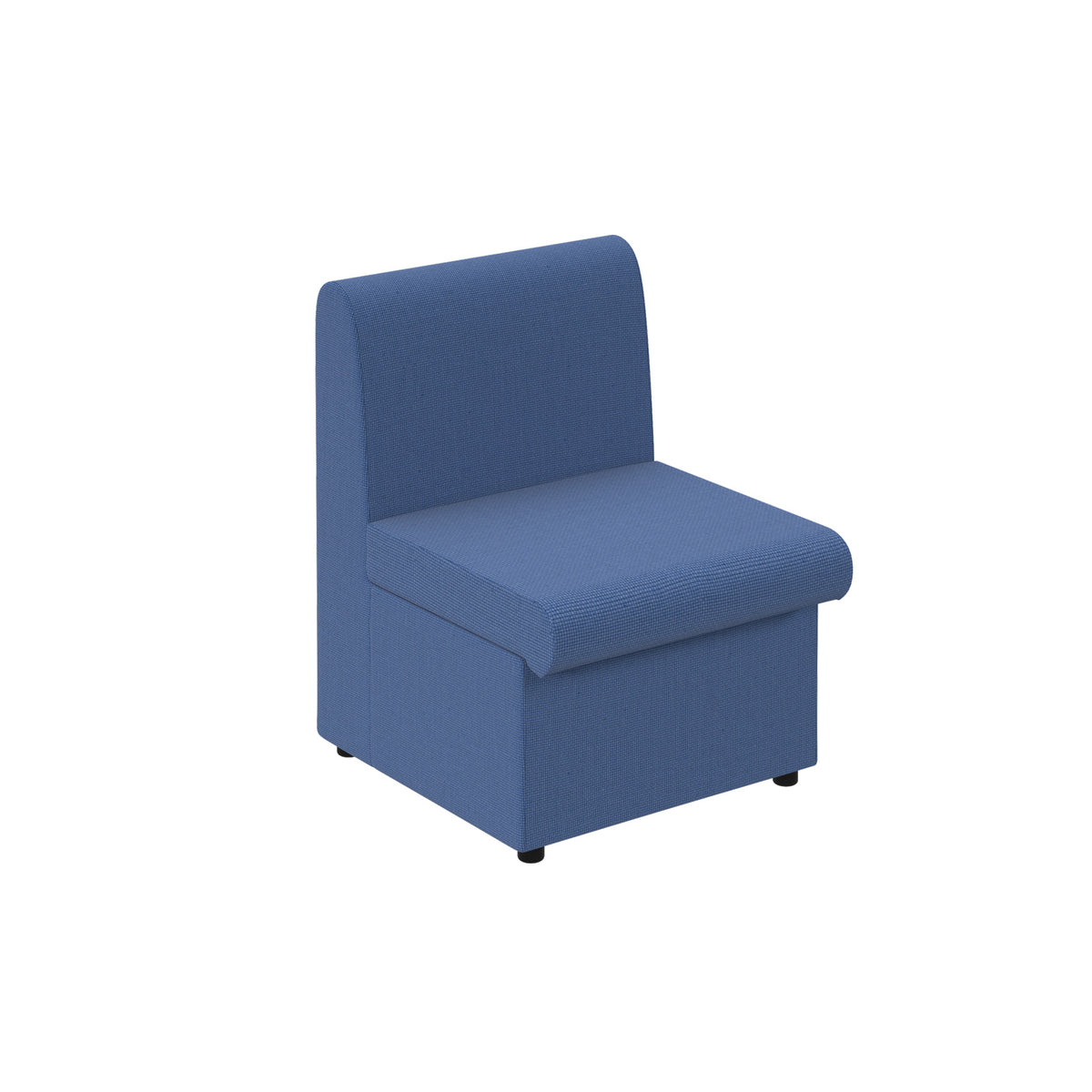 Una single modular upholstered seat in Cobalt Blue - view 1