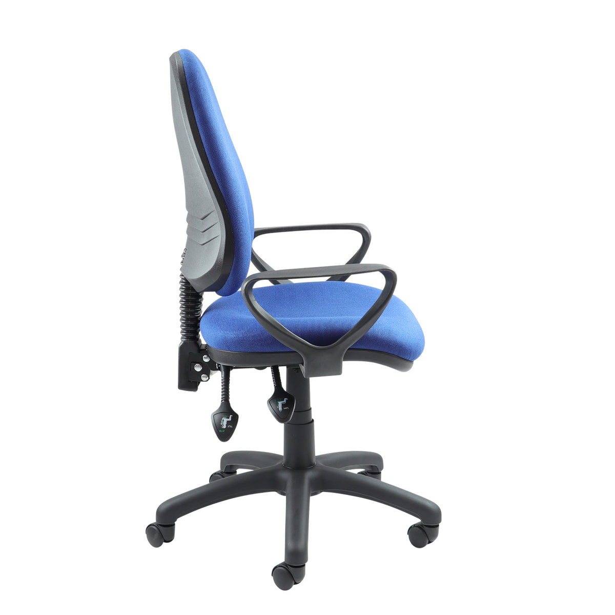 Vantage 100 2 lever PCB operators chair with fixed arms - blue - view 3