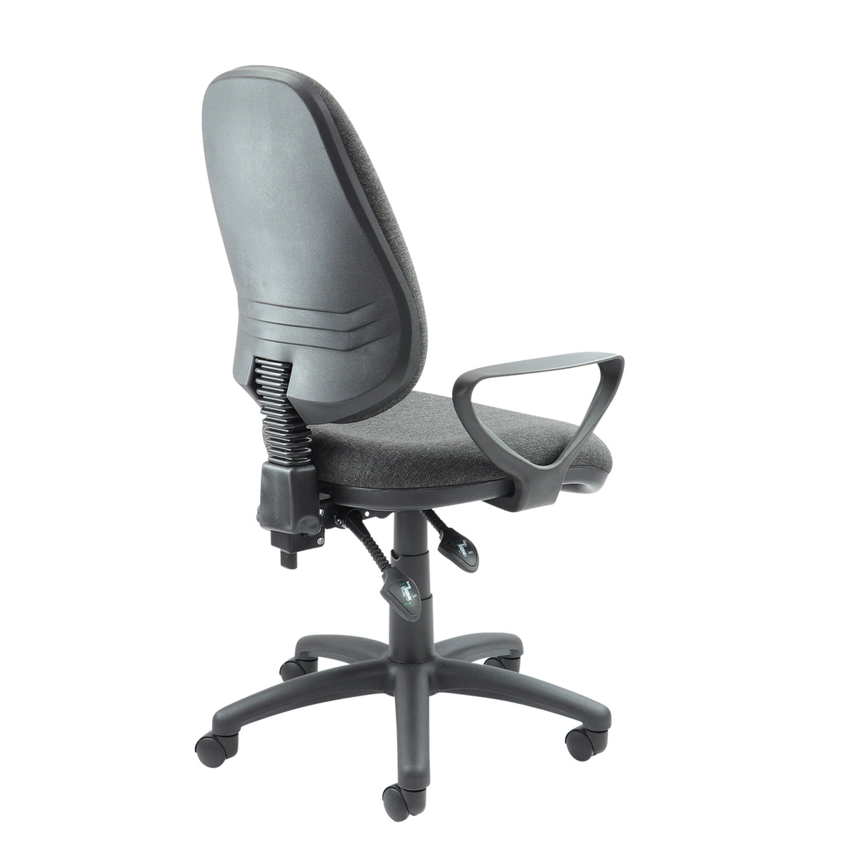 Vantage 100 2 lever PCB operators chair with fixed arms - charcoal - view 2