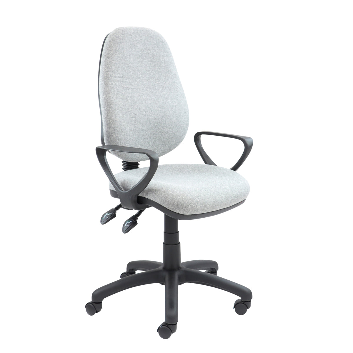 Vantage 100 2 lever PCB operators chair with fixed arms - Grey - view 1
