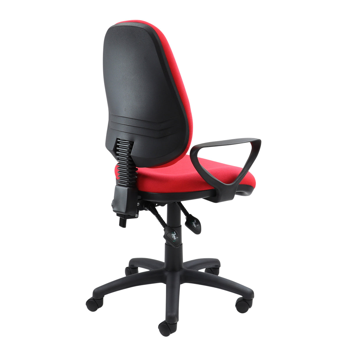 Vantage 100 2 lever PCB operators chair with fixed arms - red - view 2