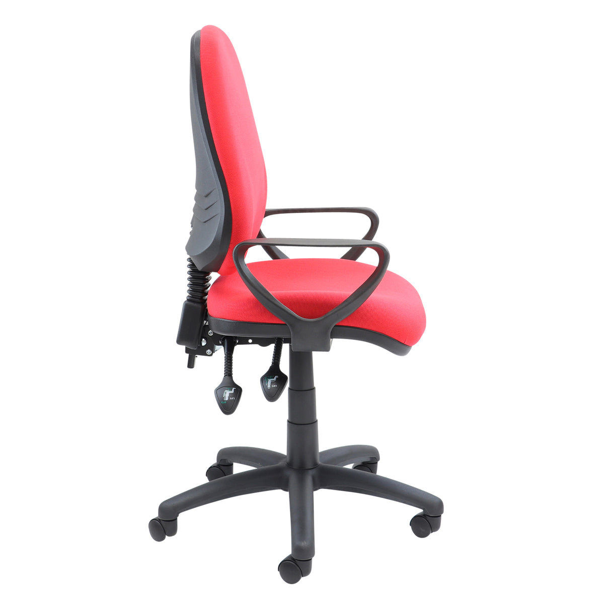 Vantage 100 2 lever PCB operators chair with fixed arms - red - view 3