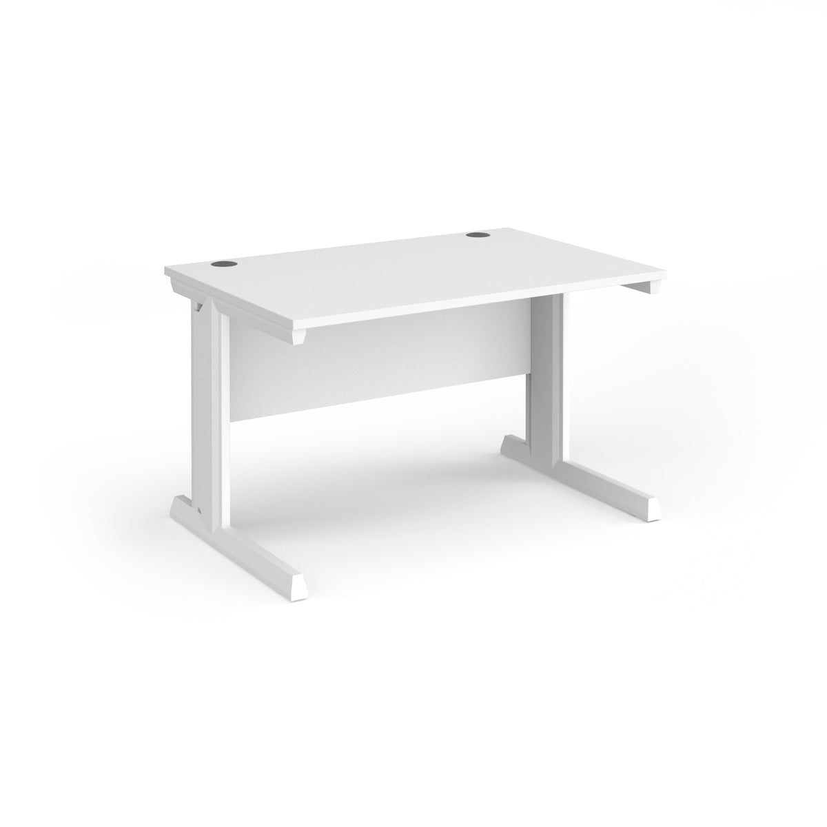 Vivo straight desk 1200mm x 800mm - white frame, White Top - view 1