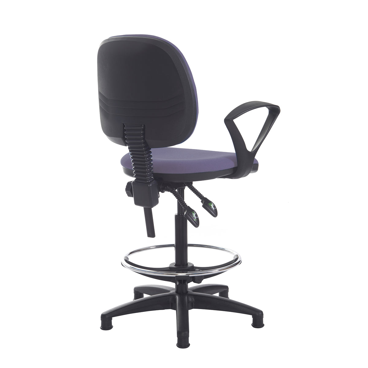 Jota draughtsman's chair with fixed arms - made to order - view 3