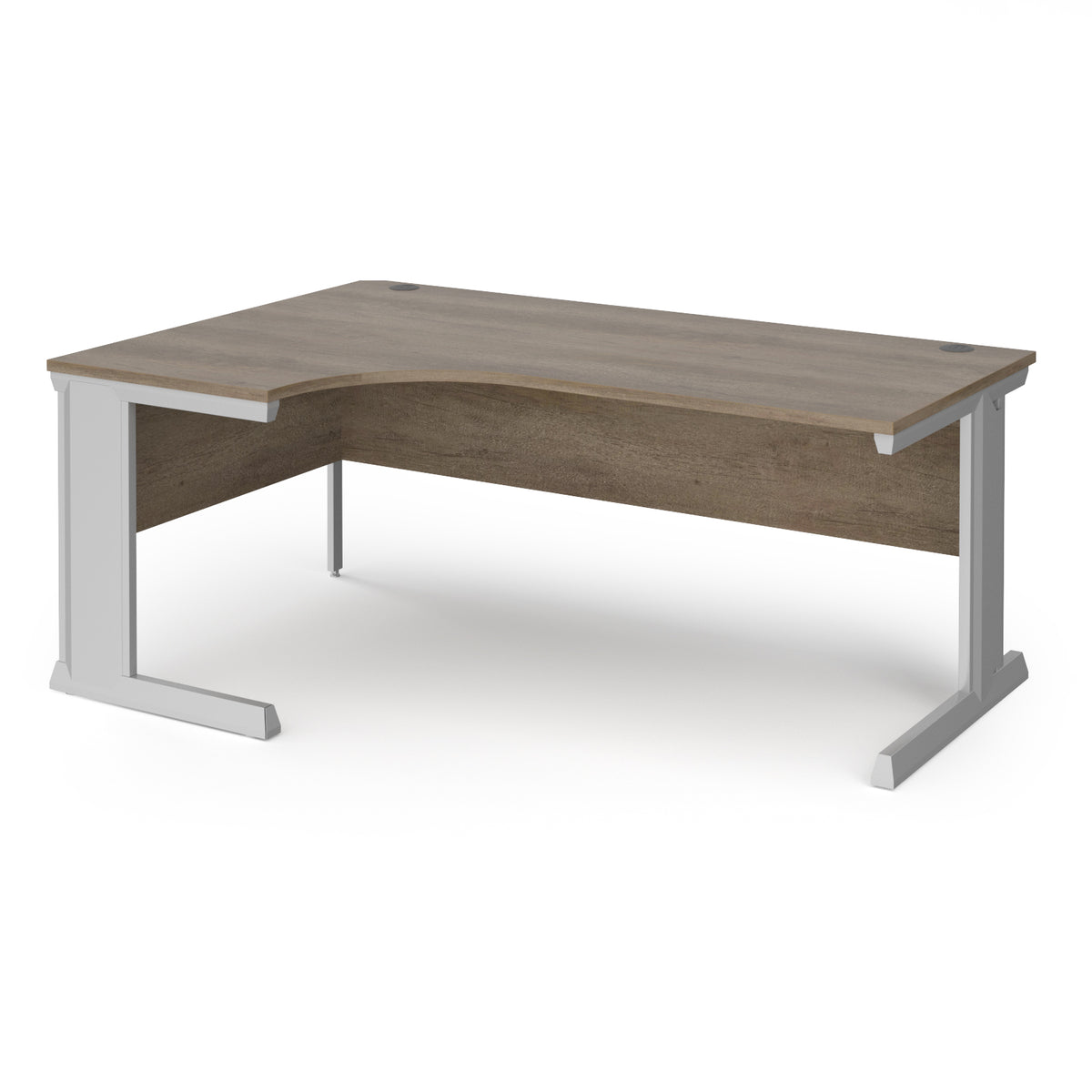 Vivo left hand ergonomic desk 1800mm - silver frame, Nebraska Oak Top - view 1