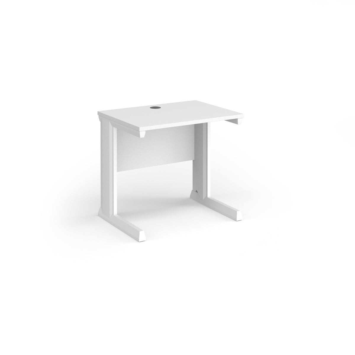 Vivo straight desk 800mm x 600mm - white frame, White Top - view 1