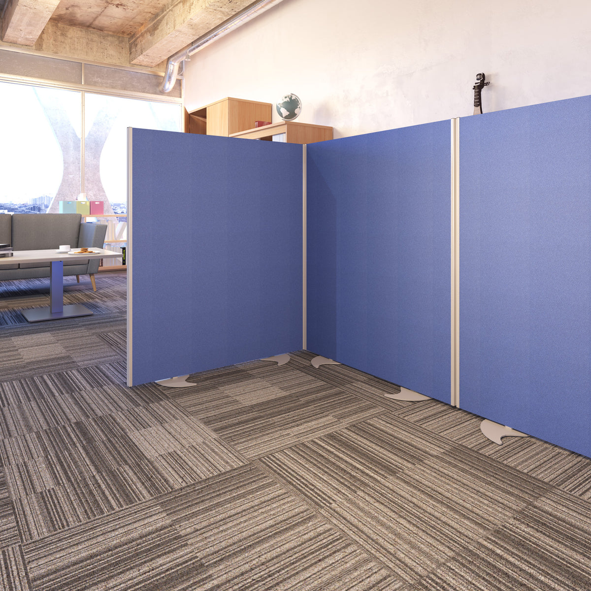 Vibe designer floor standing screen feet (pair) - silver - view 4